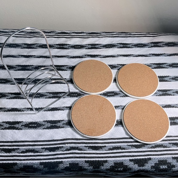 Wine Themed Ceramic Coasters, set of 4 with stand - Picture 5 of 6